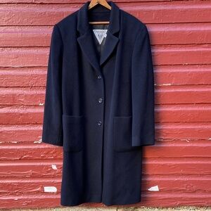 Marvin Richards Vintage Black Camel Hair Full Length Dress Coat Women’s Size 16W